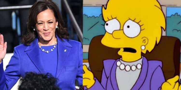 ¿Los Simpson lo hicieron de nuevo? El sospechoso parecido del vestido de Kamala Harris y Lisa Simpson