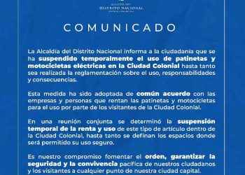 ADN suspende temporalmente uso de patinetas y motocicletas eléctricas en la Ciudad Colonial