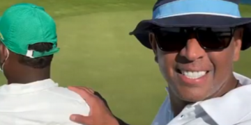 Alex Rodríguez juega golf en RD al ritmo de «Dance Again» de Jlo