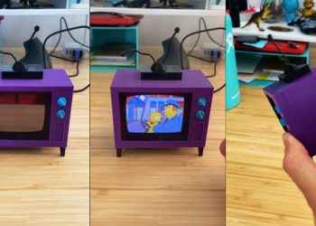 Crearon una réplica exacta del aparato de TV de Los Simpsons en la que se pueden ver capítulos de la serie