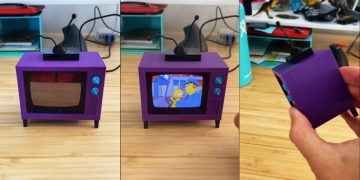 Crearon una réplica exacta del aparato de TV de Los Simpsons en la que se pueden ver capítulos de la serie