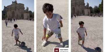 Mateo Messi hizo «magia» con la pelota durante paseo por París (video)