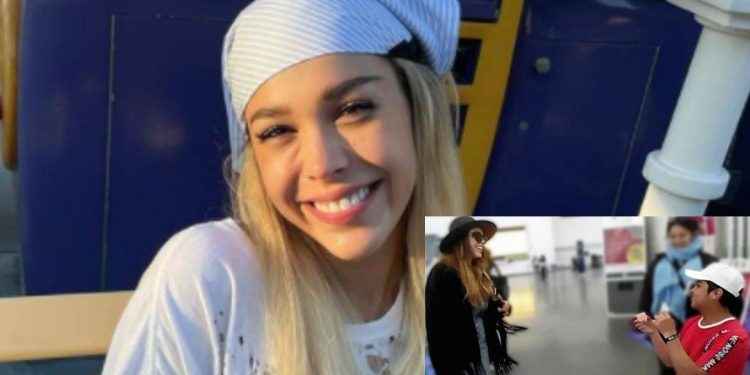 Fan de Danna Paola le pide matrimonio en un aeropuerto