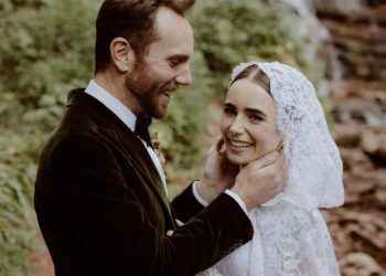 Lily Collins sorprende al compartir imágenes de su boda