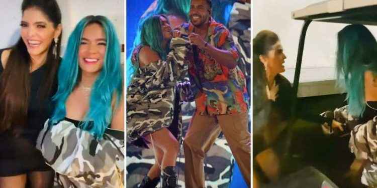 Karol G y Ana Bárbara: qué hacían las cantantes tras el concierto de Aventura
