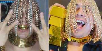 Rapero se implantó cadenas de oro en la cabeza y asegura ser ‘semidiós’