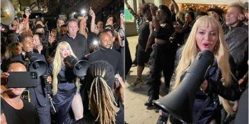 Madonna arma su propio «teteo» por las calles de Harlem en Nueva York
