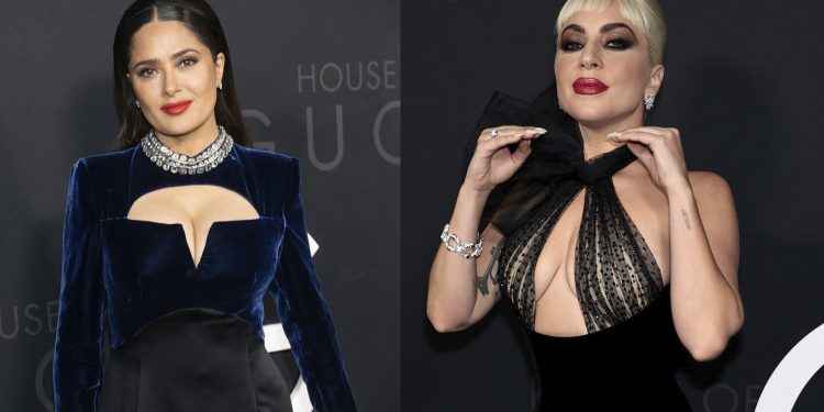 Salma Hayek halagó a la mamá de Lady Gaga en la alfombra roja
