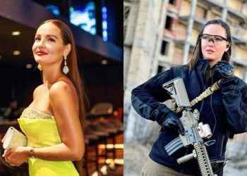 Modelo ucraniana reconoce que no es militar «soy jugadora de airsoft»