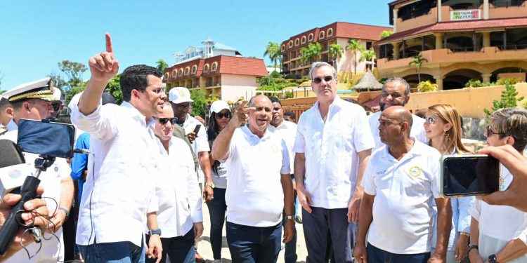 Presidente Abinader deja inicia remozamiento de playa Sosúa con una inversión de más de 600 millones de pesos