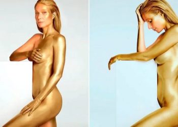 Gwyneth Paltrow posó desnuda como una “diosa dorada”