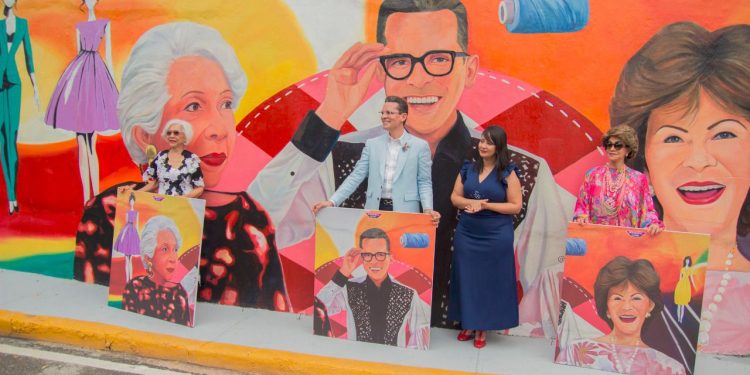 Mural en honor Irina de Fernández, un tributo a su trayectoria y aportes a la moda