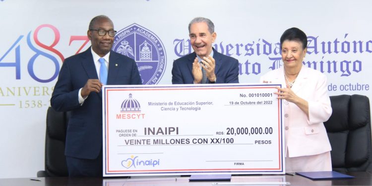 UASD firma convenio con el INAIPI y el&nbsp;MESCYT hace aporte para equipar estancias infantiles