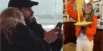 Piqué, pillado mirando el Instagram de Shakira en pleno vuelo