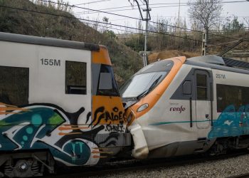 Un choque de trenes dejó al menos 155 heridos cerca de Barcelona