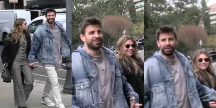 Muy sonrientes y agarrados de la mano, captan a Clara y Piqué en Barcelona