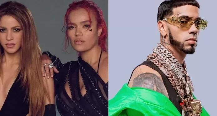 La reacción de Anuel AA al último éxito musical de su ex Karol G y Shakira