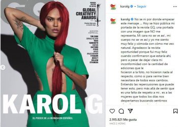 Karol G indignada por los excesivos retoques de la revista GQ a su foto de portada