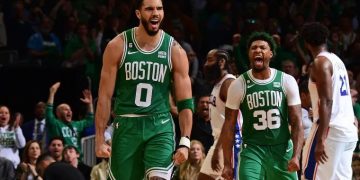 Boston Celtics mandan de vacaciones a los 76ers con brillante tarde de Jayson Tatum