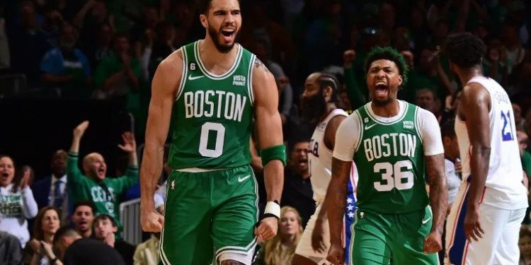 Boston Celtics mandan de vacaciones a los 76ers con brillante tarde de Jayson Tatum