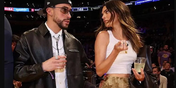 Kendall Jenner y Bad Bunny mostraron su amor «en primera fila» de la NBA