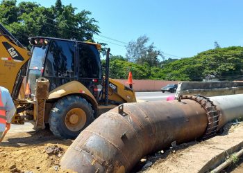 Coraasan concluye corrección de avería en tubería puente sector La Lotería