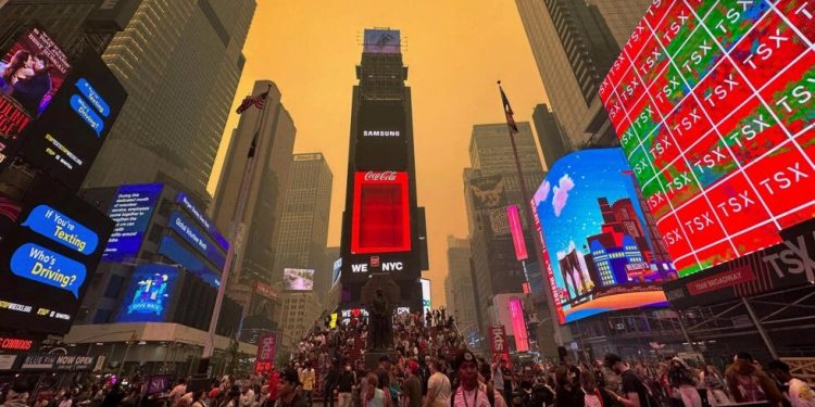 EE. UU. se tiñe de naranja y enciende las alarmas de la calidad del aire por los incendios en Canadá