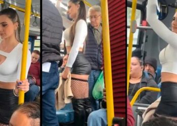 Famosa influencer y modelo se robó miradas en el transporte con su llamativo look