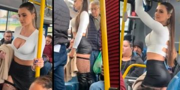 Famosa influencer y modelo se robó miradas en el transporte con su llamativo look
