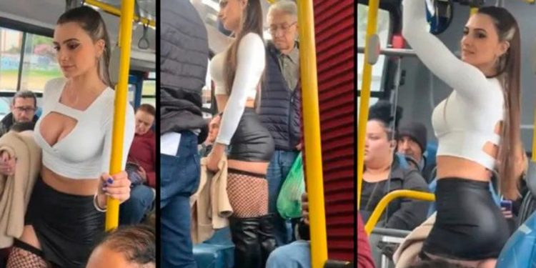 Famosa influencer y modelo se robó miradas en el transporte con su llamativo look