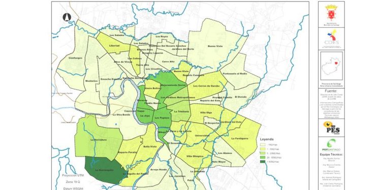 Monorriel y arborización de Santiago