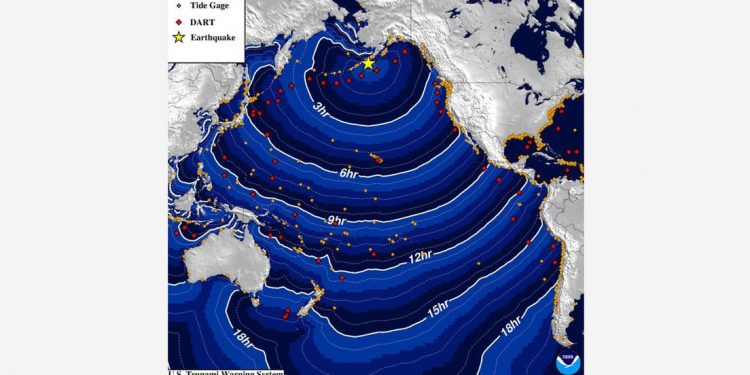 Alerta de tsunami tras un terremoto de magnitud 7,2 frente a la costa de Alaska