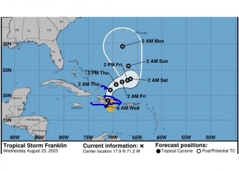 Franklin toca tierra en el sur de República Dominicana