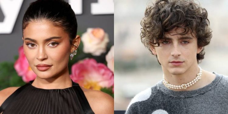 Kylie Jenner y Timothée Chalamet se besan por primera vez en público y confirman su relación