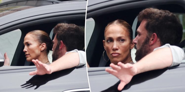 Jennifer López y Ben Affleck parecen tener una acalorada discusión dentro del auto luego de su momento íntimo con Jennifer Garner