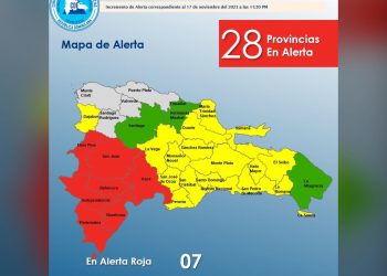 COE aumenta a 26 las provincias en alerta por lluvias