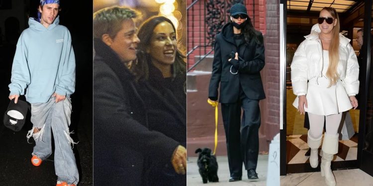 Justin Bieber fue a comer en Beverly Hills y Brad Pitt celebró su cumpleaños con Inés De Ramón en París: celebrities en un click