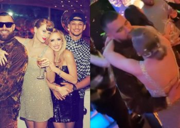 Taylor Swift y Travis Kelce y su beso de año nuevo