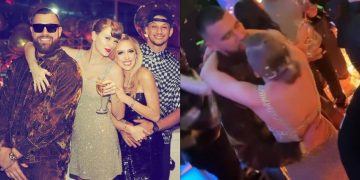 Taylor Swift y Travis Kelce y su beso de año nuevo