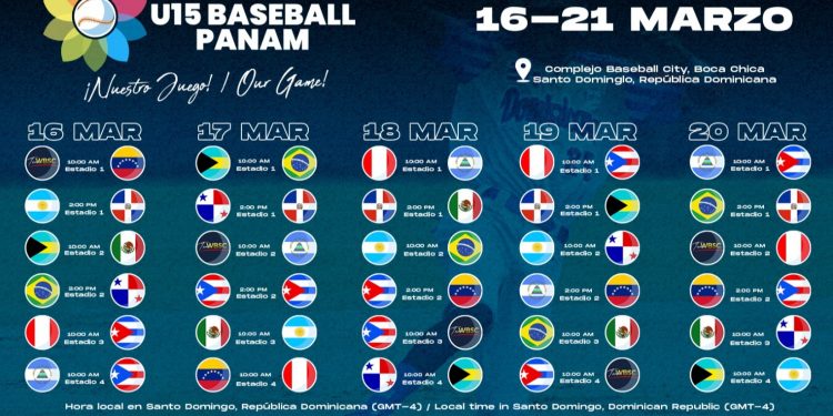 Dominicana debuta ante Argentina en Premundial U15 de béisbol