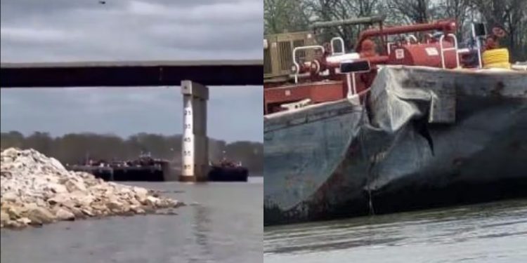 Otra embarcación choca contra un puente en Oklahoma cuatro días después del colapso en Baltimore