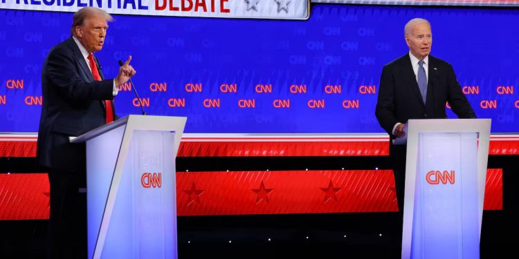 Biden fracasa en el debate con Trump en su intento de despejar la preocupación por su edad