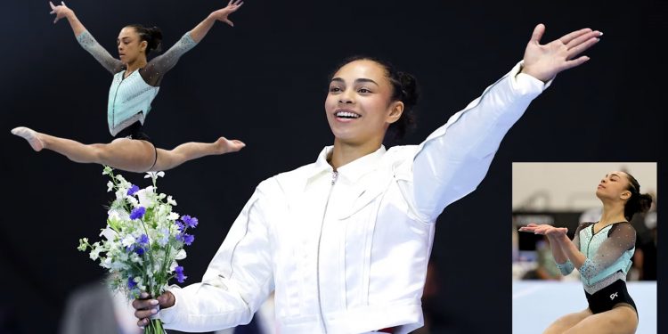 Hezly Rivera, gimnasta dominicana de 16 años, representará a EE.UU. en las Olimpiadas de París 2024