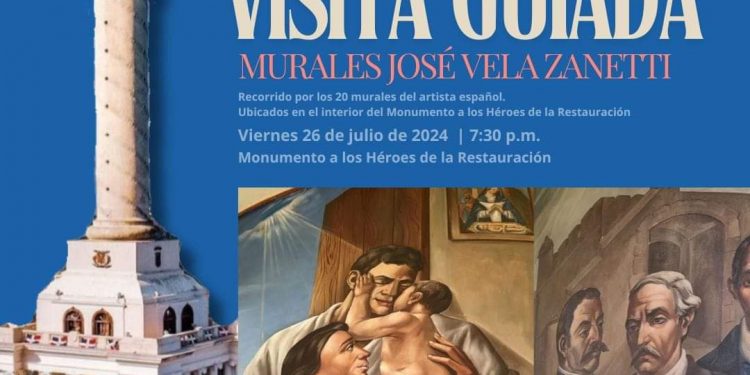 Visita guiada por los murales de José Vela Zanetti en el Monumento a los Héroes de la Restauración