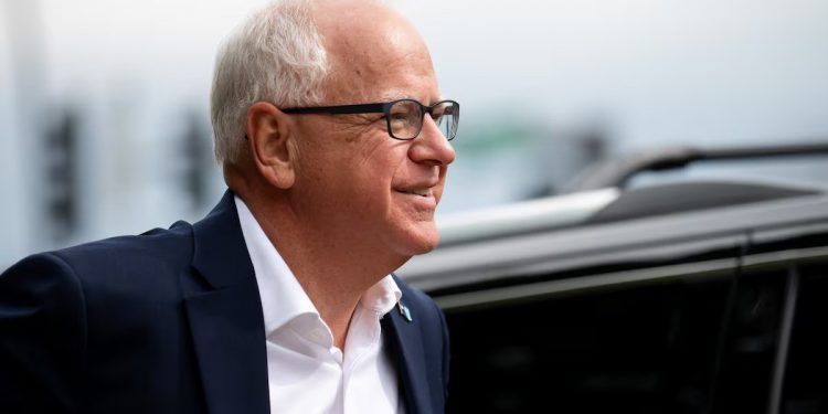 Kamala Harris selecciona a Tim Walz como candidato a vicepresidente
