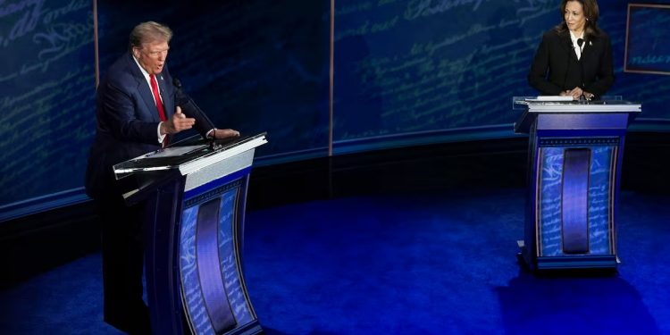 Kamala Harris y Donald Trump se enfrentan en un tenso primer debate presidencial con duros ataques sobre economía, aborto e inmigración