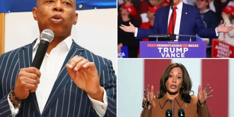 El alcalde Adams defiende a Trump y critica las declaraciones de Kamala Harris sobre «fascismo» en vísperas de un mitin en Nueva York