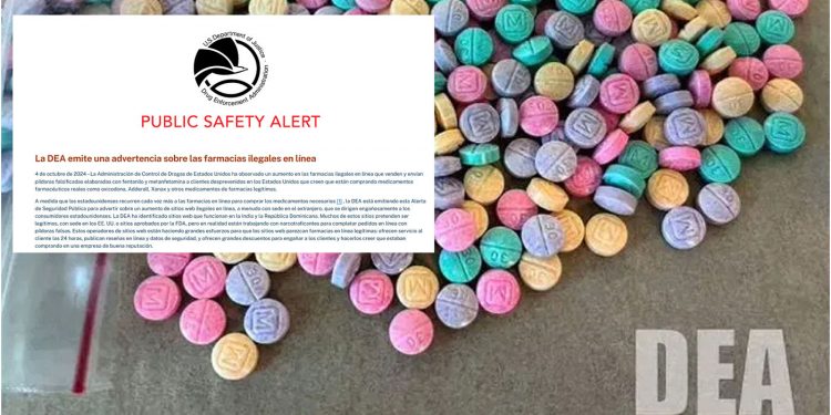 DEA alerta sobre aumento de venta en línea de medicamentos falsificados con fentanilo y metanfetamina desde RD e India