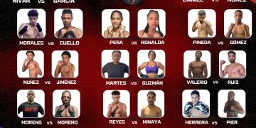 Gran cartelera de Artes Marciales Mixtas en Santiago organizada por Dominican Fight Club y FEDAMMKIBA