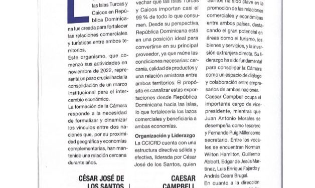 Mercado Media Network destaca labor de la Cámara de Comercio de las Islas Turcas y Caicos en República Dominicana